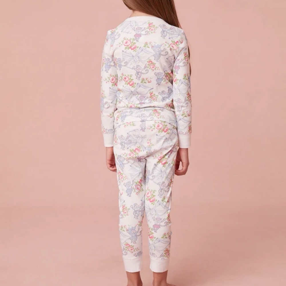 NWT Roller Rabbit X LoveShack Rosa Beaux Monkey Kids Pajamas Pastel Blue‎ - Picture 3 of 15